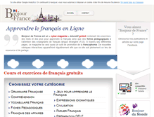 Tablet Screenshot of bonjourdefrance.com